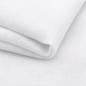 White cotton net fabric in clean studio folds