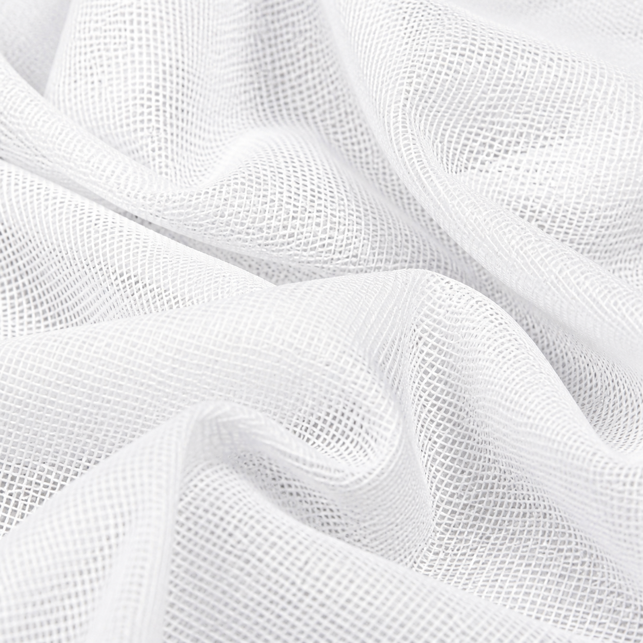 Saad Salman | Silk Fabric Manufacturer & Wholesaler White spun net fabric in soft studio folds